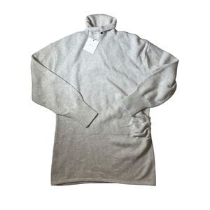 L'academie Sable Sweater Dress XL‎ Mini Turtleneck Minimalist Preppy Classic